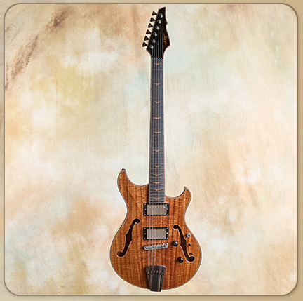 Artinger Carved Top Sidewinder, Koa/Padauk