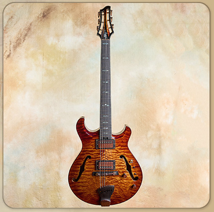 Artinger Quilted Maple & Sapele Hollow Body